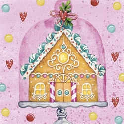 Ubrousky Gingerbread house 33 x 33 cm 20 ks